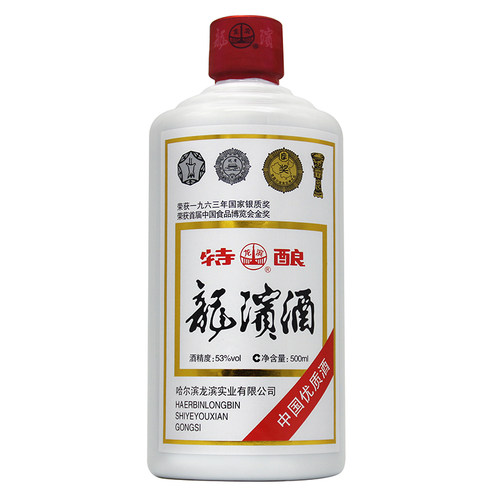 龙滨特酿白酒 53度酱香型东北特产高度纯粮食500ml*6瓶整箱装