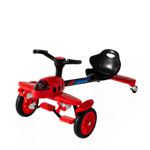 儿童脚踏漂移车四轮卡丁车小飞机三轮车带灯光音乐男女小孩自行车