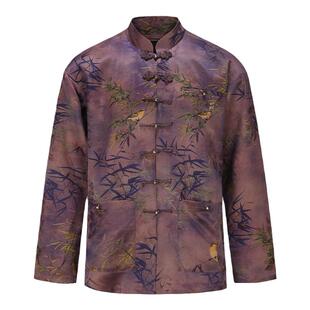 碧海潮生高端限定〓山门40醉花阴〓中国风桑蚕丝真丝印花唐装外套