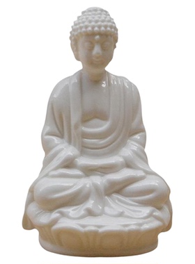 陶瓷如来佛像禅意释迦牟尼摆件
