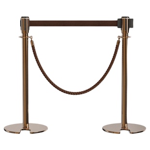 创宾U型玫瑰金伸缩礼宾杆不锈钢迎宾隔离带高档商场一米线护栏杆