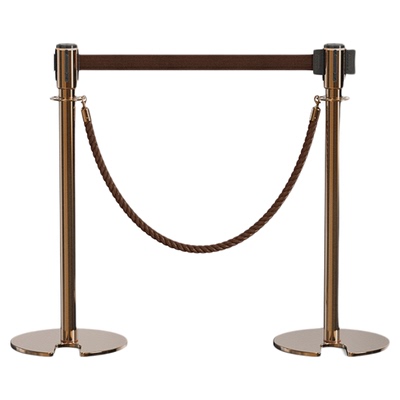 创宾u型玫瑰金礼宾杆隔离带