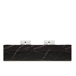 吧台收银台大理石岩板公司大厅物业口腔诊所售楼部前台接待台定制