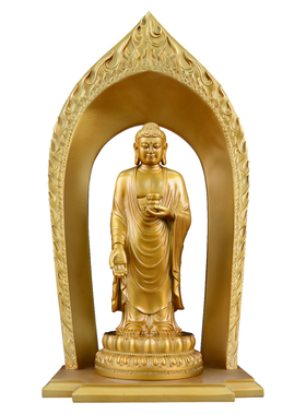 纯铜东林大佛家居供奉摆件