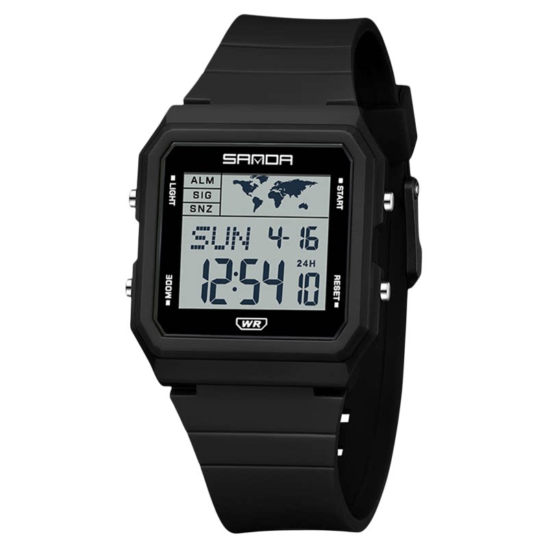 三达男女中性腕表倒计时日历防水