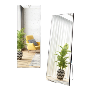 简约风全身穿衣镜子家用女生卧室落地试衣镜可移动更衣换衣立镜长
