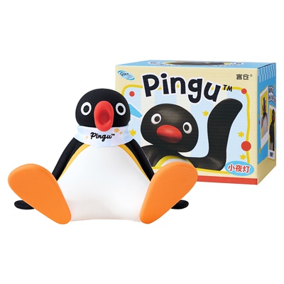 言仓Pingu企鹅小夜灯发光玩偶拍拍灯创意可爱摆件生日礼物