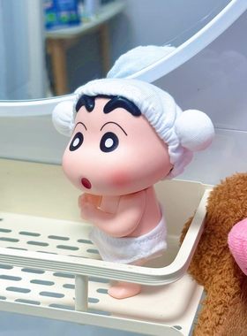 【洗澡搭子】光屁屁蜡笔小新摆件浴室光溜溜装饰可爱卡通创意手办