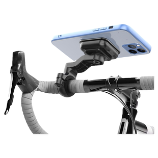 摩托车卡扣手机支架自行车磁吸自动对位机车电动车快速取放快拆架