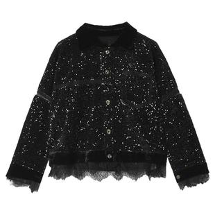 2026年春Outlets专柜 深圳南油NY系列亮片高级感上衣单排扣外套女