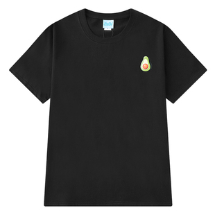 怪味牛油果绿色上衣绿色t恤男女短袖2026韩版宽松潮原宿抹茶绿bf