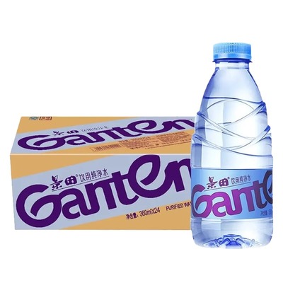 景田纯净水360ml*6/24瓶装非矿泉水接待家庭饮用水家用箱装解渴