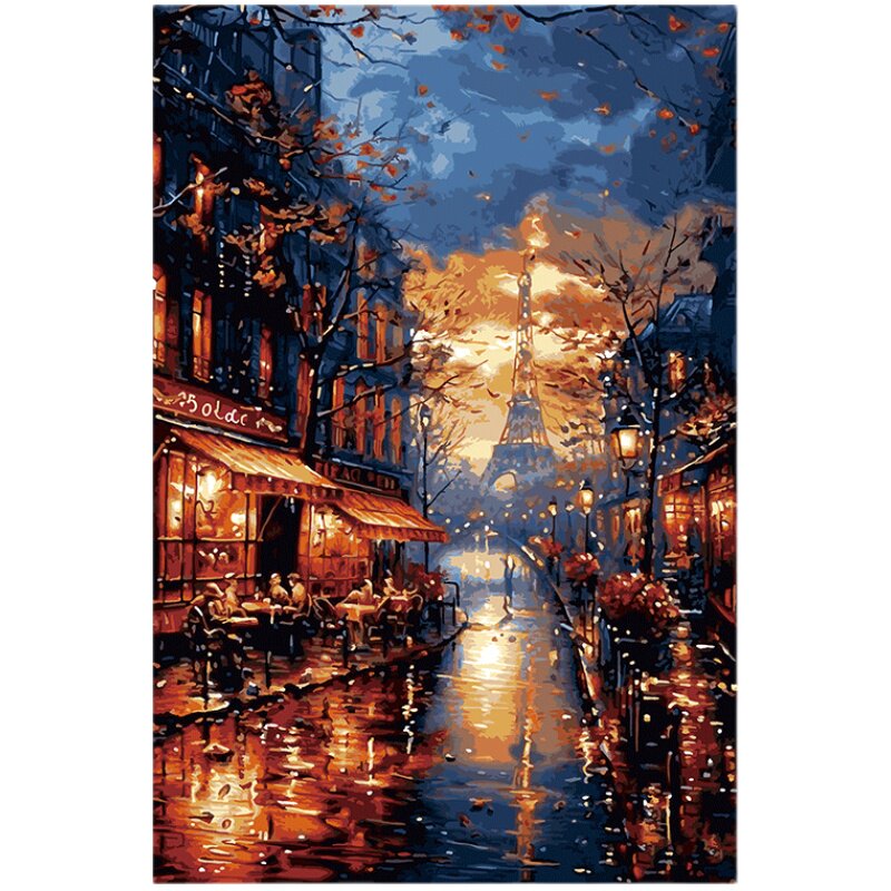 自油自画DIY数字油画暮光曳影