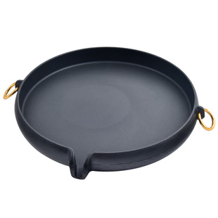 柳真真同款烧烤盘铸铁烤肉盘商用烤肉锅户外卡式炉煤气燃气煎烤盘