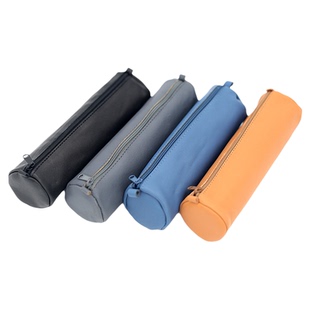 Clairefontaine克莱方丹羊皮圆筒真皮笔袋大容量收纳文具袋