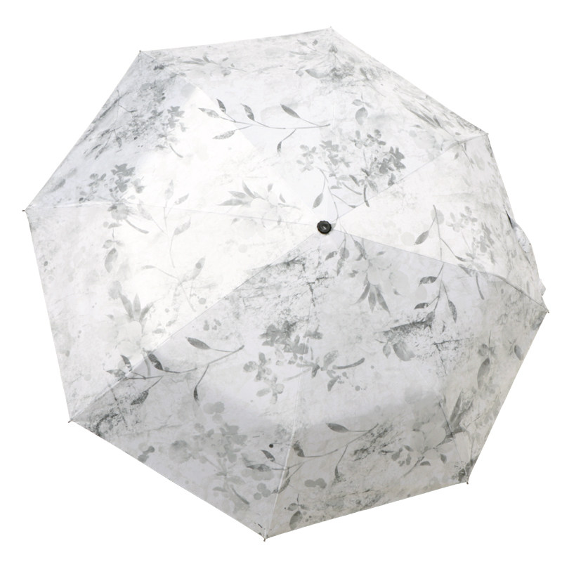 水墨风花伞加厚黑胶防晒晴雨两用