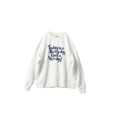 桑妮库拉/Sunny clouds 女式纯棉男友风英文印花卫衣