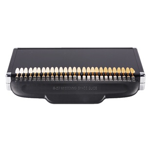 牙科比色板27色牙齿冷光美白比色卡带镜子口腔齿科美容牙齿对比