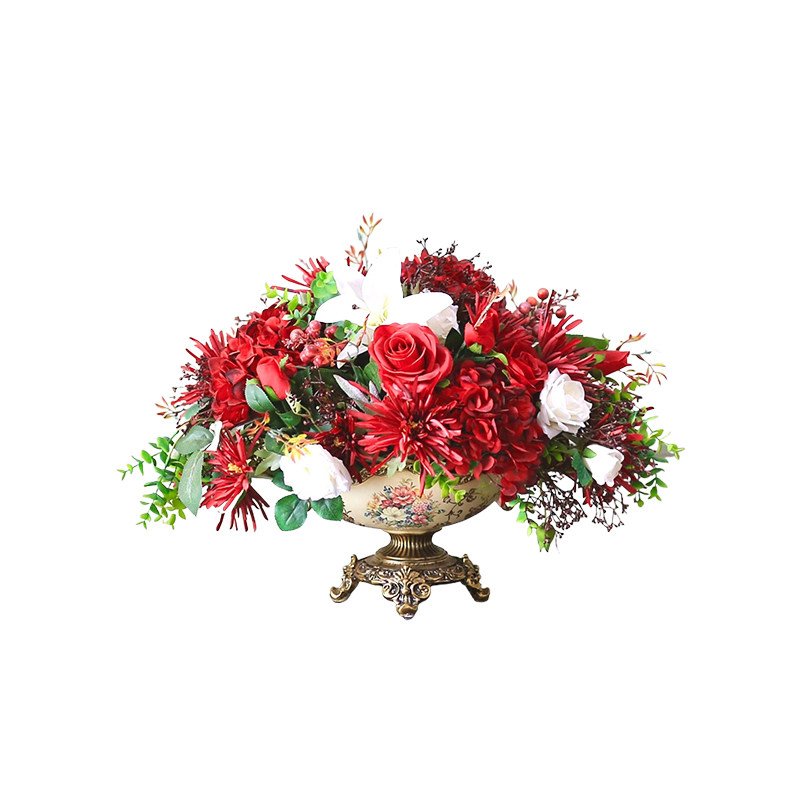高档欧式美式仿真花假花摆设客厅餐桌花摆花玄关家居装饰花艺摆件