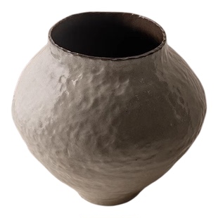 尤加利果专用花瓶陶瓷摆件客厅插花新中式侘寂风复古插干花花器