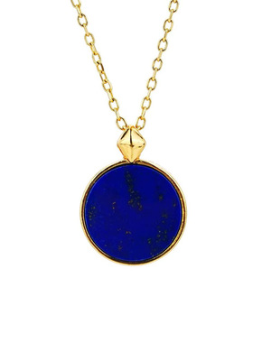 南宫S925银青金石无事牌吊坠