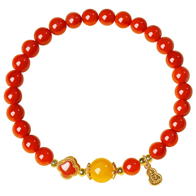 宫里上新天然满肉南红玛瑙手串