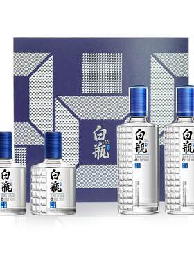 泸州老窖浓香型 白瓶酒52度500ml*2瓶+42度125ml*2瓶组合装