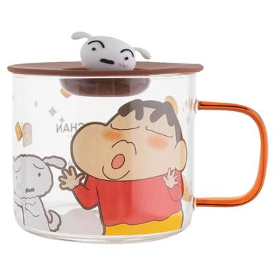 可爱卡通玻璃杯耐高温牛奶杯子