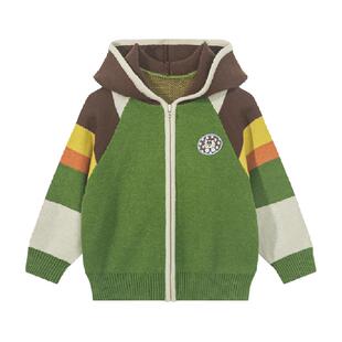 「多巴胺小猫」毛衣外套 马拉丁童装24秋新款男女童小童条纹提花