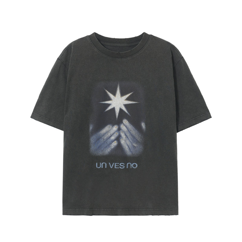 Unvesno(UN)复古炒雪T恤