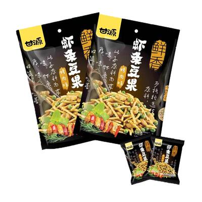 甘源鲜虾味虾条豆果独立包装零食