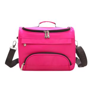 大容量纯色2024新款简约化妆箱收纳箱南韩大号斜背纳袋轻便防水包