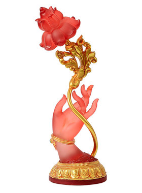 树脂佛手莲花酥油灯家用