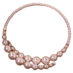 古婷不规则交叉大小珍珠项链女2026新款锁骨链配饰轻奢高级感颈链