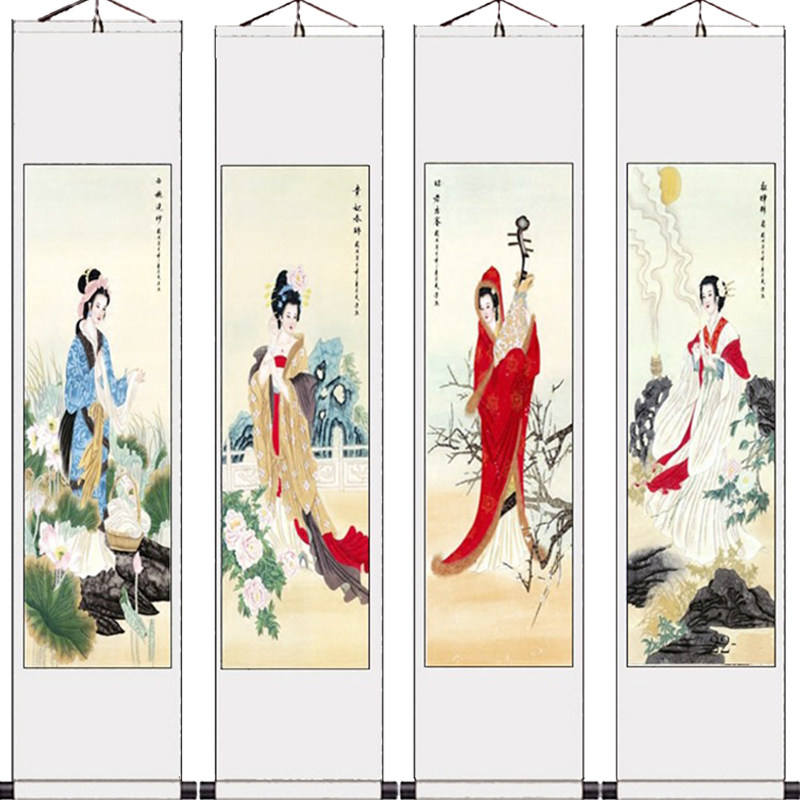 古典四大美女画像杨玉环王昭君西国画