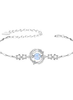 微汀羽你相伴纯银跳动的心手链