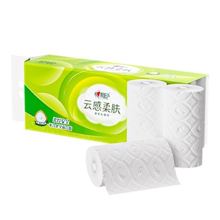 心相印云感立体压花卷纸厕纸家用卫生纸无芯4层70克10卷CL-by