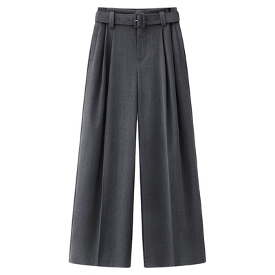 高腰直筒休闲裤阔腿裤