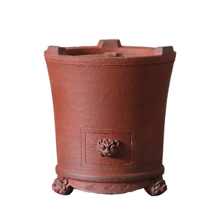 防裂小狮头炭炉潮州风炉茶炉红泥手工碳炉带炉门带炉盖砂铫玉书煨