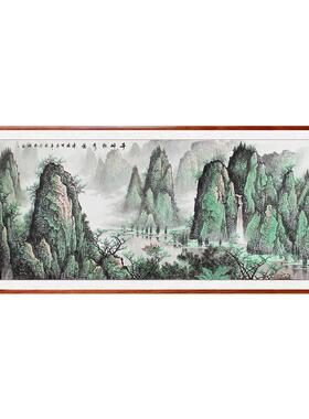 千峰竞秀漓江纯手绘国画山水真迹