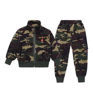 儿童运动套装春秋冬迷彩娃娃女童特种兵解放小孩军训男童当兵衣服