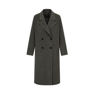 【羊毛+真丝】Scofield女休闲双排扣双面呢毛呢大衣冬季