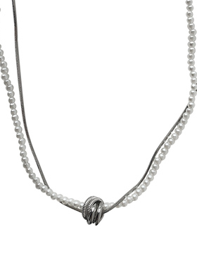 莱茵河畔~珍珠蛇骨链项链女款2025新款锁骨链轻奢小众高级感颈链