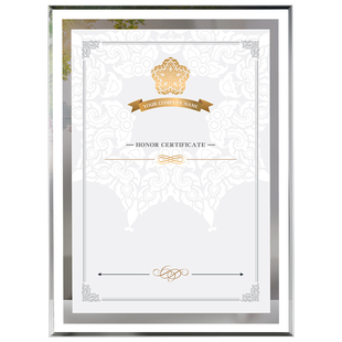 a4透明证书框摆台玻璃荣誉证件专利证书授权书奖状展示相框架A5B5