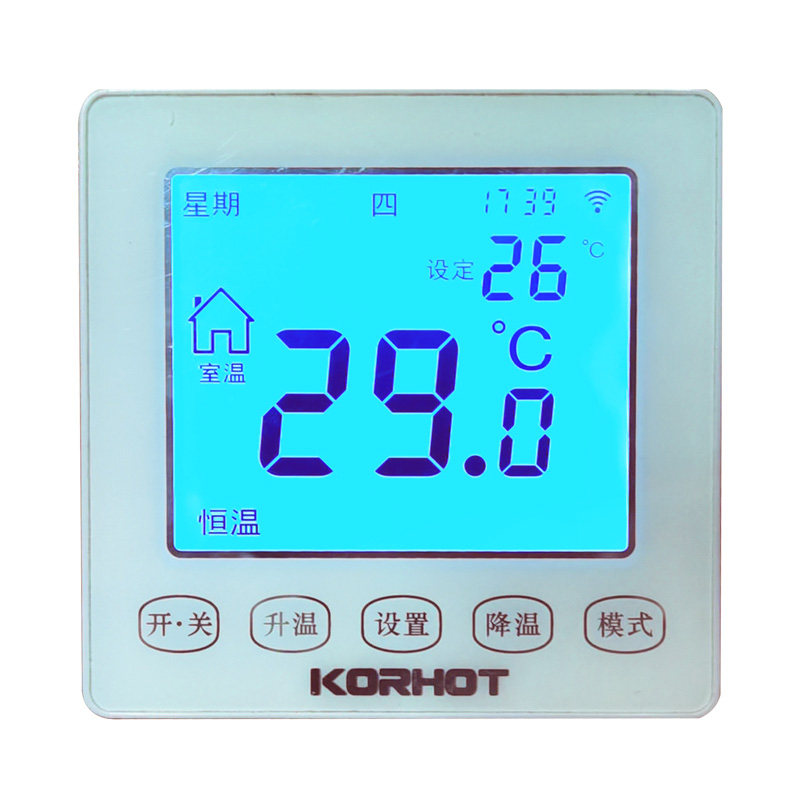 电地暖温控器wifi远程手机控制 石墨烯电热膜电采暖温度开关 包邮