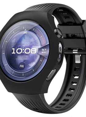 适用华为watch5手表专用硅胶保护套运动智能手表watch5苍穹黑官方同款硅胶表带银河紫套装五代配件