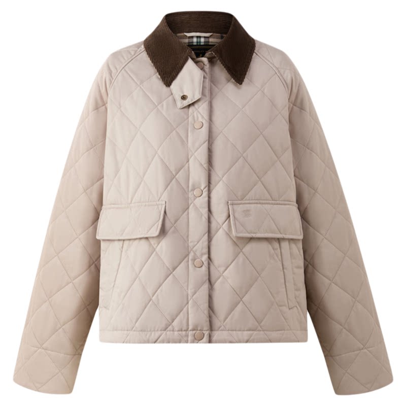 ELAND棉服女菱格长袖外套