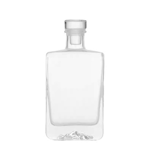 家用密封玻璃小白酒瓶自酿酒分装便携分装瓶山底形关云小方瓶套装