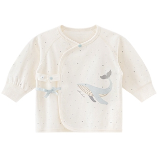 乖奇熊初生婴儿纯棉绑带上衣春秋季长袖睡衣新生儿宝宝产房和尚服