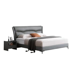 慕思官方旗舰店现代简约真皮床主卧床高端大气双人床软床轻奢慕斯